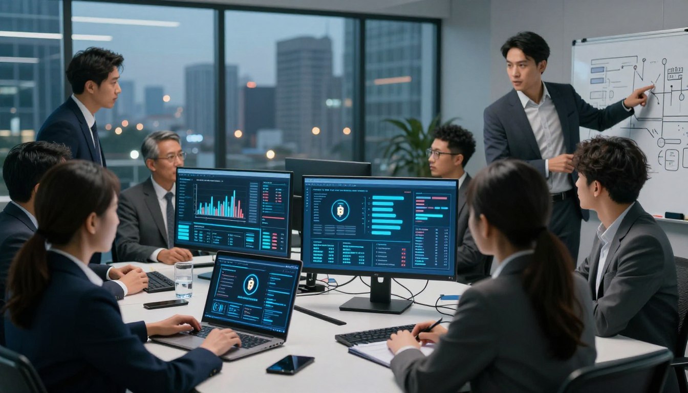 Crypto custody team reviewing hot and cold wallet security